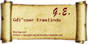 Gácser Ermelinda névjegykártya